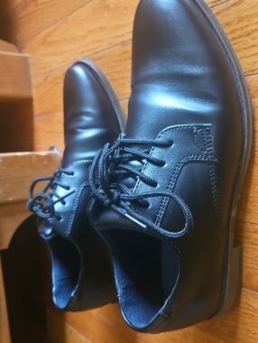 Young Boys/young Men  Black Lace-Up  Dress Shoes